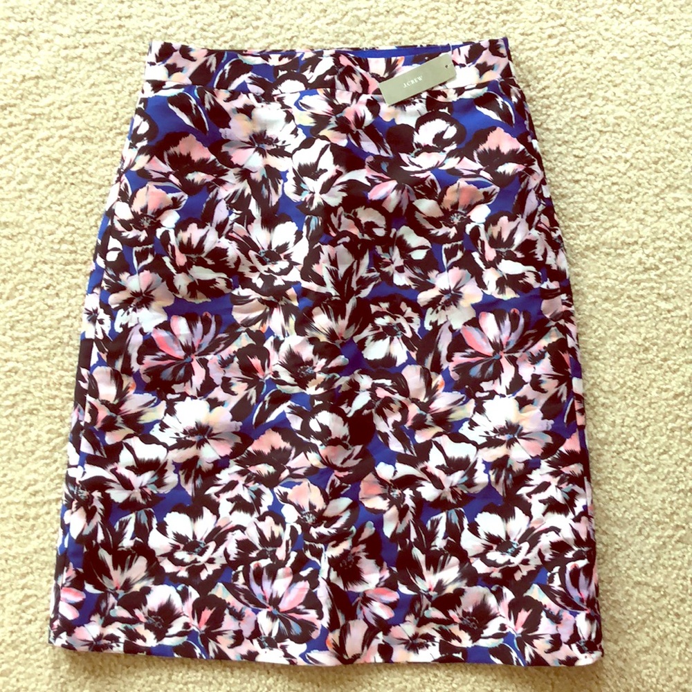 J Crew Floral Skirt, Size 6